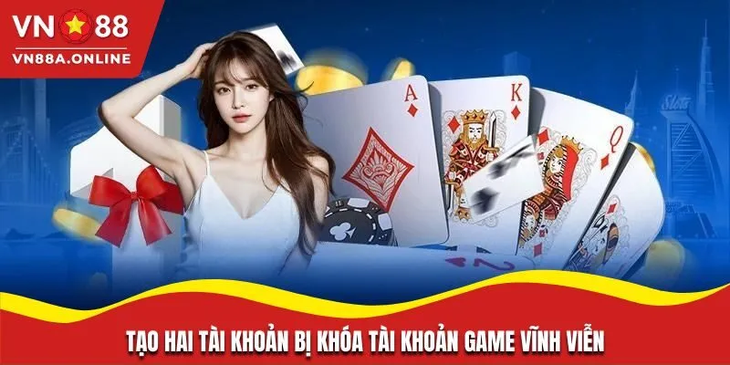 Tạo hai tài khoản bị khóa tài khoản game vĩnh viễn