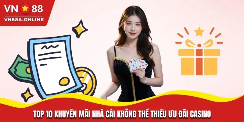 Top 10 khuyến mãi nhà cái không thể thiếu ưu đãi Casino siêu khủng
